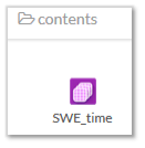 A multidimensional file in the contents section called "SWE_time".